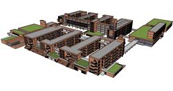 学校教育建筑SU模型