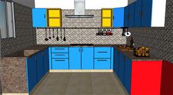 厨房橱柜吊柜SU模型