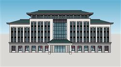 新中式行政办公楼SU模型