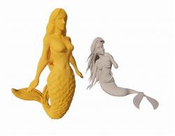 美人鱼雕塑SU模型