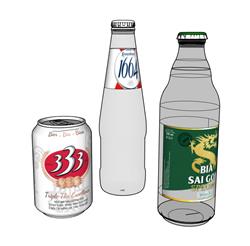 啤酒酒瓶SU模型