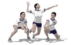 女子排球运动员人物su模型(ID94537)