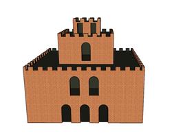 马里奥城堡sketchup模型下载(ID95186)
