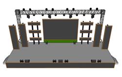 桁架舞台su模型免费(ID95389)