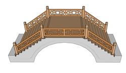 中式桥桥SU模型