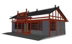 中式公厕SU模型
