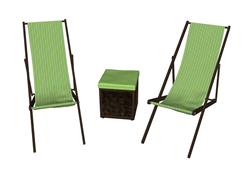 折叠躺椅太阳椅SU模型
