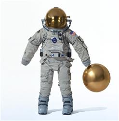 太空人雕塑SU模型