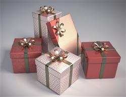 圣诞礼盒礼物盒SU模型下载(ID96244)