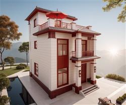 中式乡村别墅SU模型