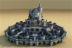 壁垒古城堡su模型免费(ID98576)