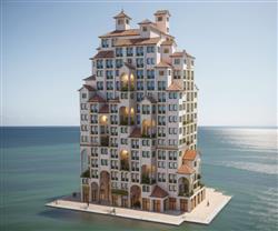 地中海高层住宅SU模型