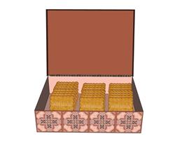 饼干盒零食SU模型