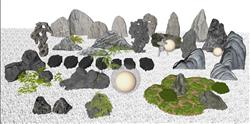 景观石石头SU模型