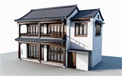 中式民居建筑SU模型