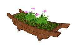 木质花箱SU模型