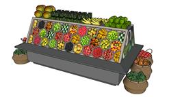 超市水果货柜SU模型