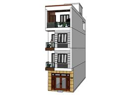 自建房住宅建筑SU模型