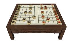 中国象棋盘桌SU模型