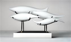 抽象鱼工艺品SU模型