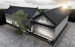 中式老房子民房瓦片房SKP模型(ID123866)
