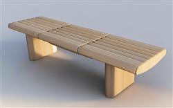 长凳子的长椅SU模型