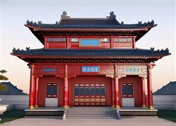 中式古建筑的SU免费模型