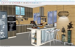 厨房橱柜灯光带光源SU模型