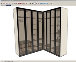 L形衣柜的SU模型