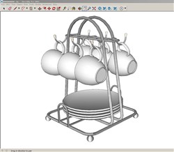杯碟架的sketchup模型