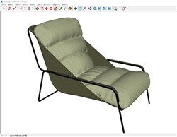 休闲懒人椅躺椅的sketchup模型