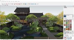SketchUp精致日式庭院景观模型展示