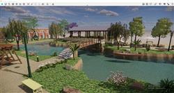 湖滨公园景观SU模型