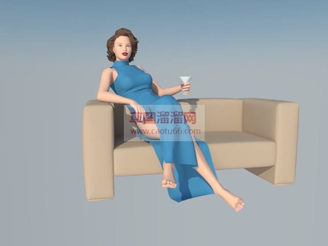 3D沙发坐姿SU模型分享作者是【逍遥~~~~叹】