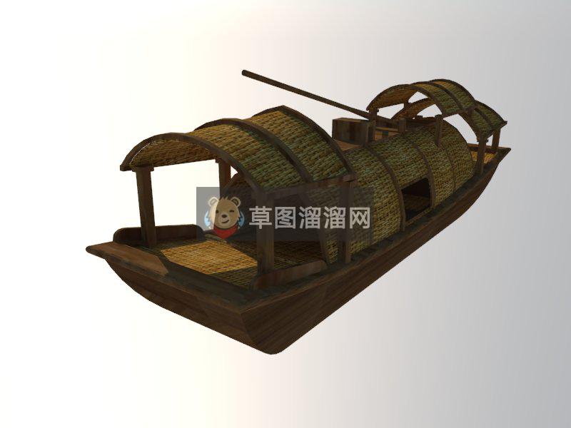 乌篷船渔船SU模型分享作者是【xyz321321】