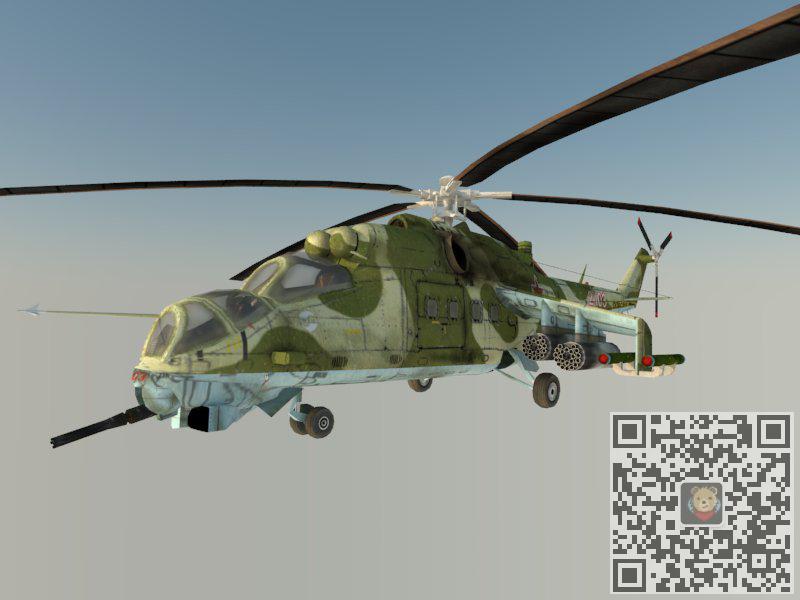 武装直升机直升飞机SU模型分享作者是【rednow88】