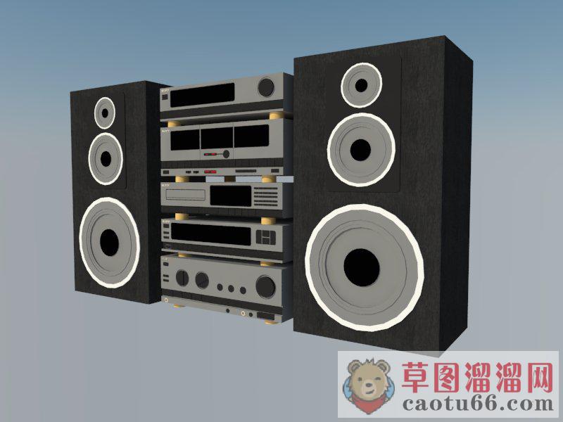 索尼LBT-D705立体声音响设备SU模型分享作者是【临沂城投地产Mr.】