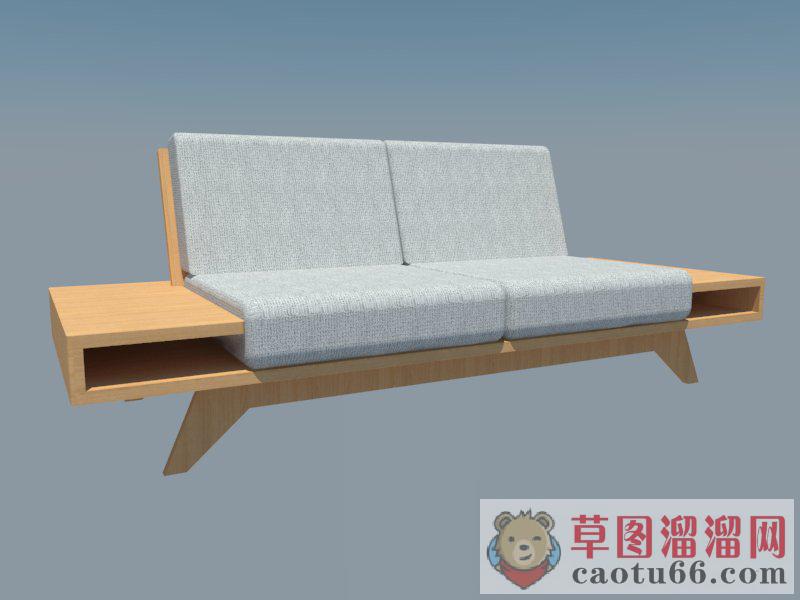 双人座沙发家具SU模型分享作者是【TEA】