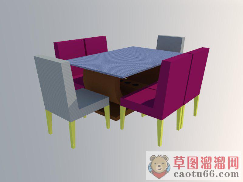 餐桌椅家具SU模型分享作者是【独青”/丰】