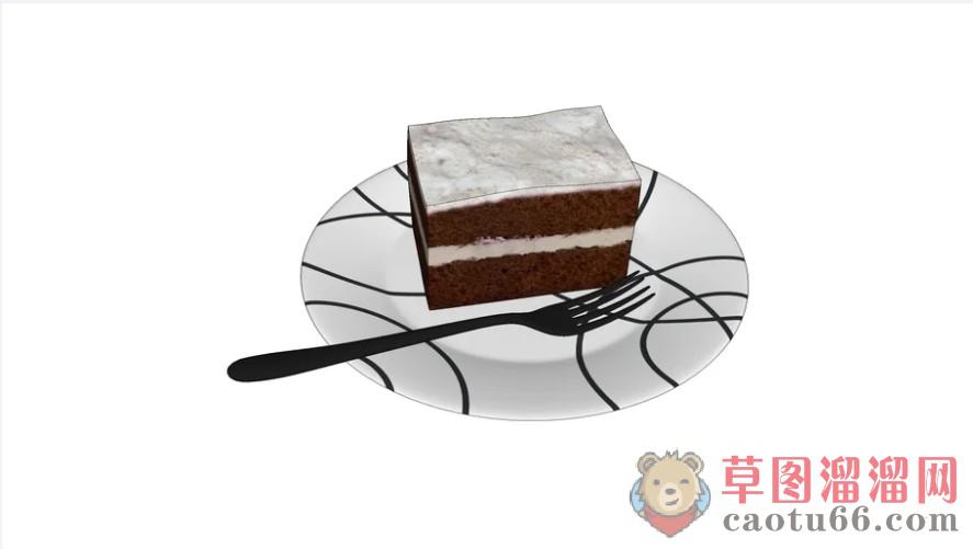 黑深林蛋糕SU模型分享作者是【牡丹】
