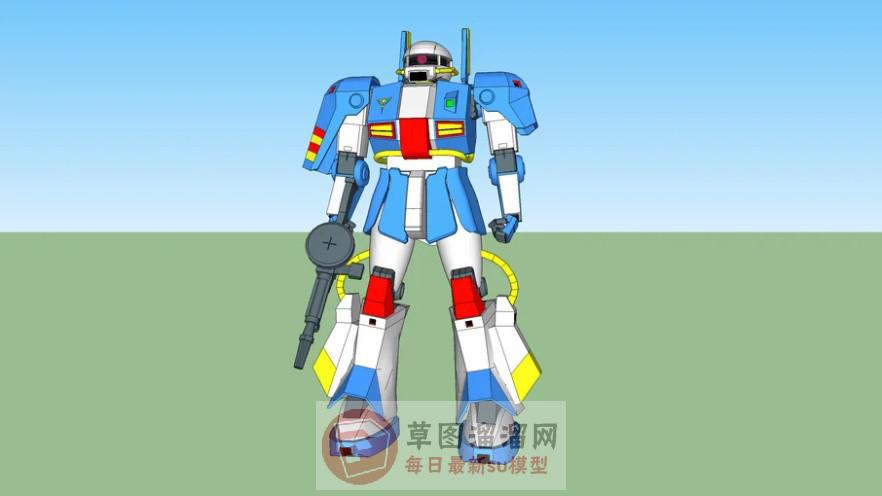 高达机甲机器人SU模型分享作者是【龙腾腾】