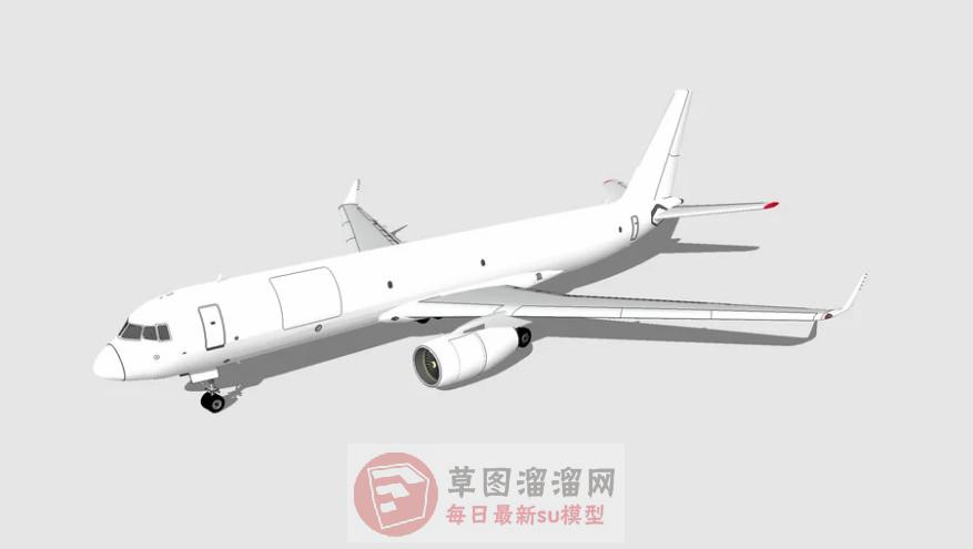 客机飞机航班SU模型分享作者是【Bibubi】