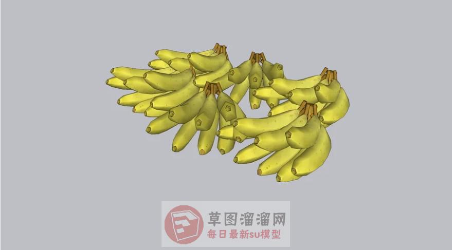 芭蕉香蕉SU模型分享作者是【执笔丶写年华】