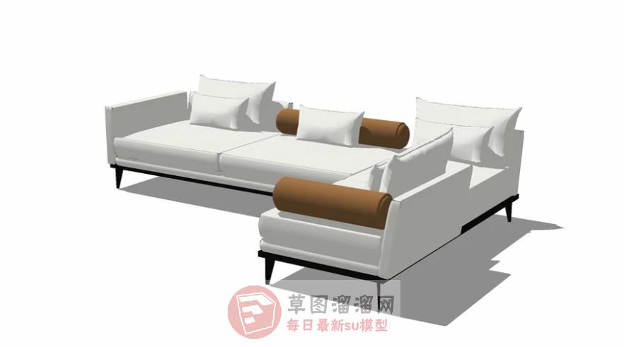 L型沙发家具SU模型分享作者是【惠霖图文快印号线】