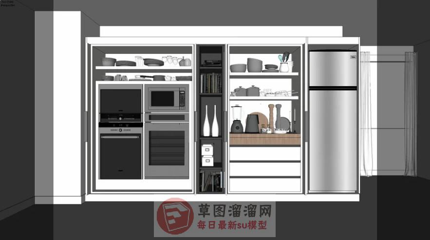 厨房家电储物柜SU模型分享作者是【Dangˋshi 祾】