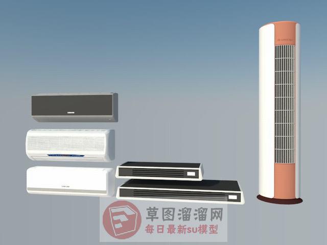 挂式空调中央空调立式空调SU模型分享作者是【古Leader】