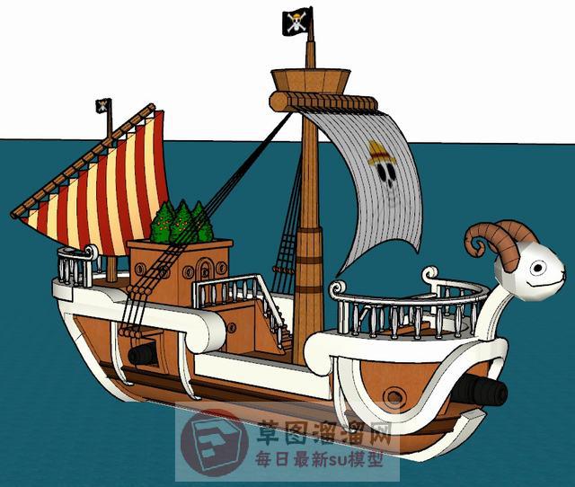 儿童海盗船游乐SU模型分享作者是【JamesH】
