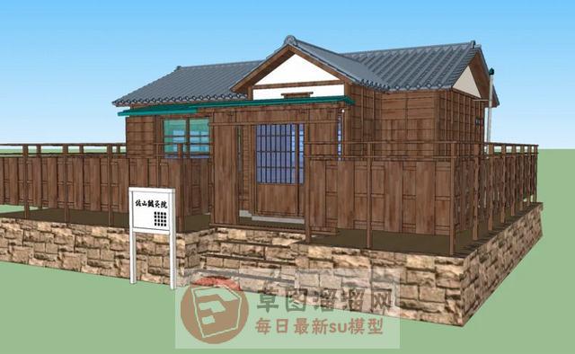 日式房屋建筑SU模型文件大小是11.4M