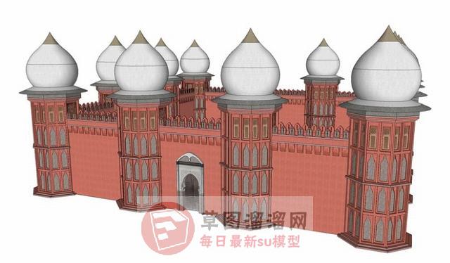 俄罗斯城堡建筑SU模型分享作者是【皮先生】