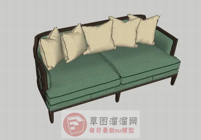 中式沙发家具SU模型分享作者是【寂夜】